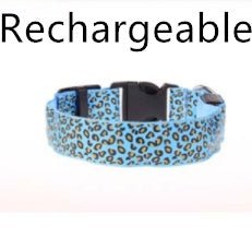 LED Dog Collar Safety Adjustable Nylon Leopard Pet Collar - Cozypaws.fitCat FurnitureCozypaws.fitCJJJCWGX00001-L-Blue RechargeableLBlue Rechargeable10c19d0f358a9da9ed327eeae5575dee