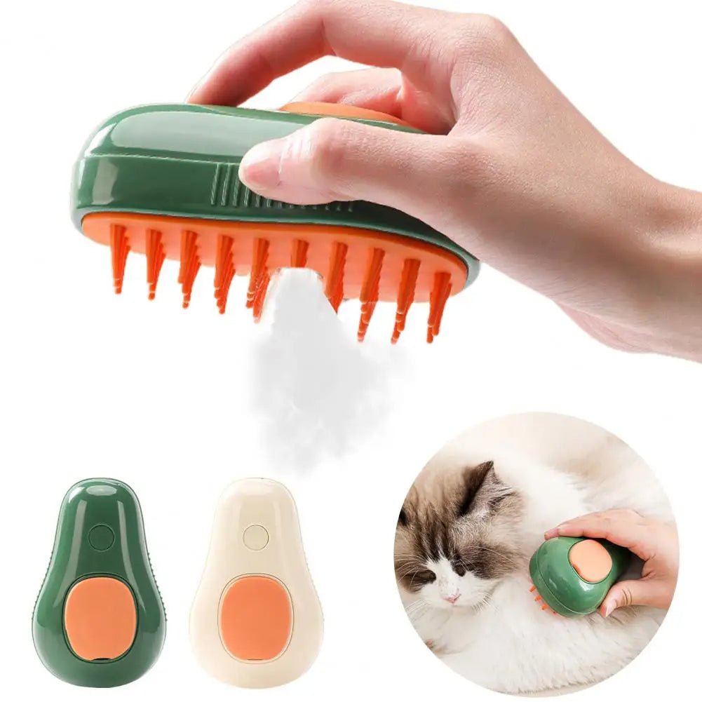 Steamy Cat Brush Cat Dog Grooming Comb Electric Self Cleaning Steam Cat Brush For Massage Avocado Shape Pet Spray Cat Grooming - Cozypaws.fitCat FurnitureCozypaws.fitCJGY192732702BYAvocado Cream WhiteUSB24770bb38b407eb27b8739933a778b53