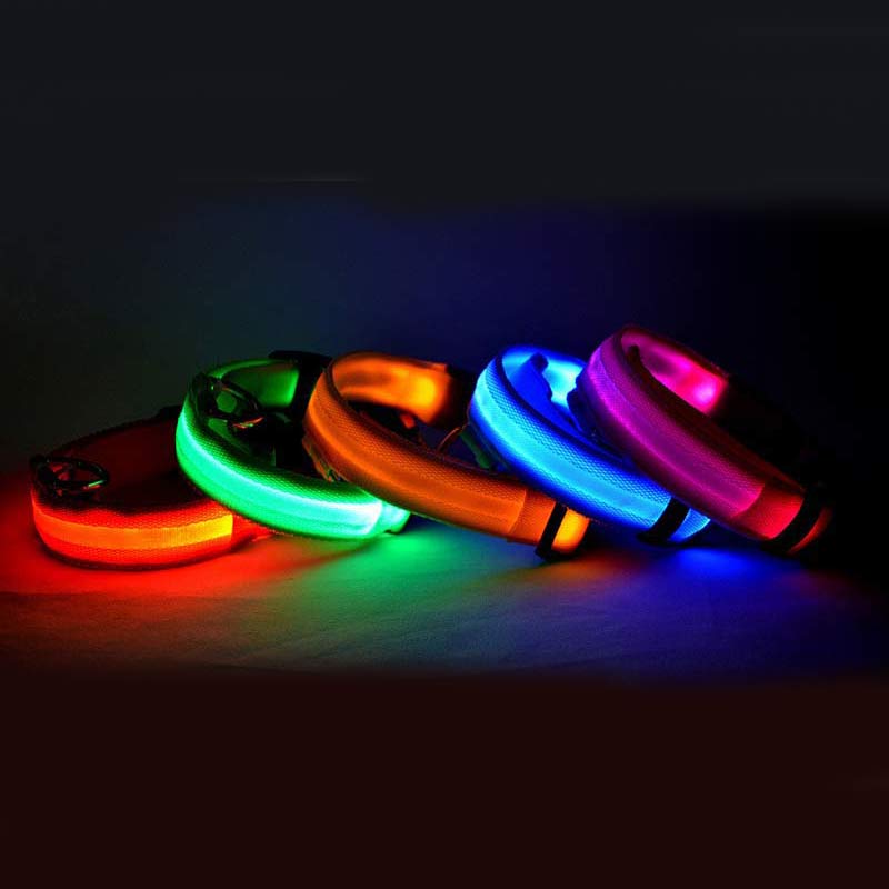 Nylon LED Pet Dog Luminous Collar Night Safety Flashing Glow in Dark Dog Cat Leash Adjustable Pet Supplies - Cozypaws.fitCat FurnitureCozypaws.fitCJJJCWGY00032-Seven colors-L-BatterySeven colorsLBattery3801077e2c37bf69867f8fb2c0299baa