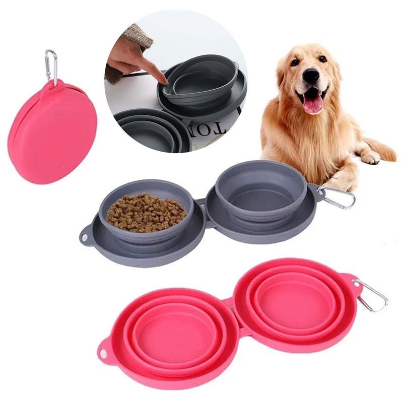 Rubber Foldable Double Bowl Pet Feeding Bowl Pets Supplies Dog Cat Bowls - Cozypaws.fitCat FurnitureCozypaws.fitCJGY150855503CXSetb375baf7f7e5b370f9fd7356bc7203f4