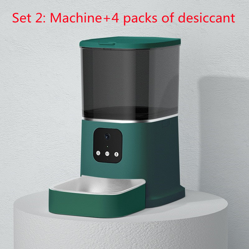 Pet Automatic Feeder Large Capacity Smart Voice Recorder APP Control Timer Feeding Cat Dog Food Dispenser With WiFi Pet Bo - Cozypaws.fitCat FurnitureCozypaws.fitCJMY144622037KPDark green set2App versionUSd460e93ed50b6d48abbe38e99f212ef3