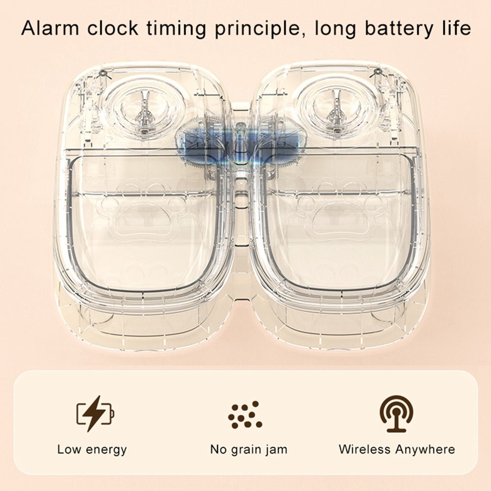 Automatic Pet Feeder Smart Food Dispenser For Cats Dogs Timer Stainless Steel Bowl Auto Dog Cat Pet Feeding Pets Supplies - Cozypaws.fitCat FurnitureCozyPawsCJMY163699602BYGreyDouble mealb9113862a4e8bdf91626b4c6f1b6439c