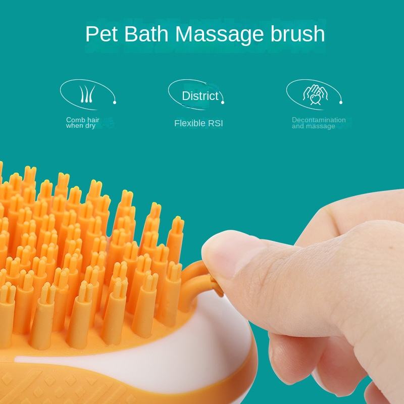Dog Cat Bath Brush 2-in-1 Pet SPA Massage Comb Soft Silicone Pets Shower Hair Grooming Cmob Dog Cleaning Tool Pet Products - Cozypaws.fitCat FurnitureCozypaws.fitCJYC154874601AZPinke1c218aedc3ef27d67af2a827ea7e4d5