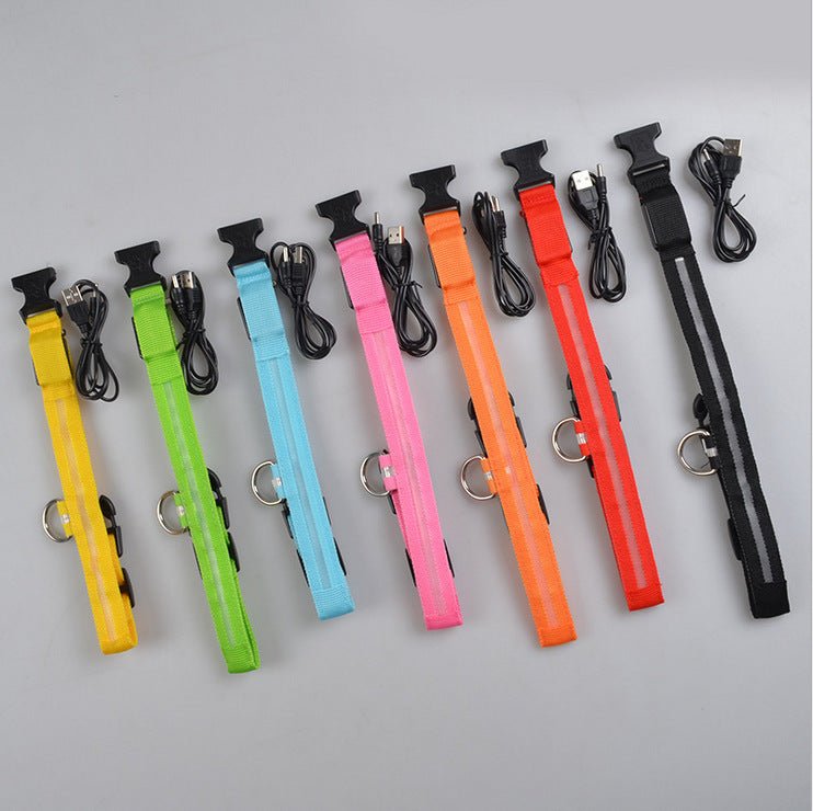 Nylon LED Pet Dog Luminous Collar Night Safety Flashing Glow in Dark Dog Cat Leash Adjustable Pet Supplies - Cozypaws.fitCat FurnitureCozypaws.fitCJJJCWGY00032-Seven colors-L-BatterySeven colorsLBatterye51dfaf3be0efe2b15a3dd973f5b87aa
