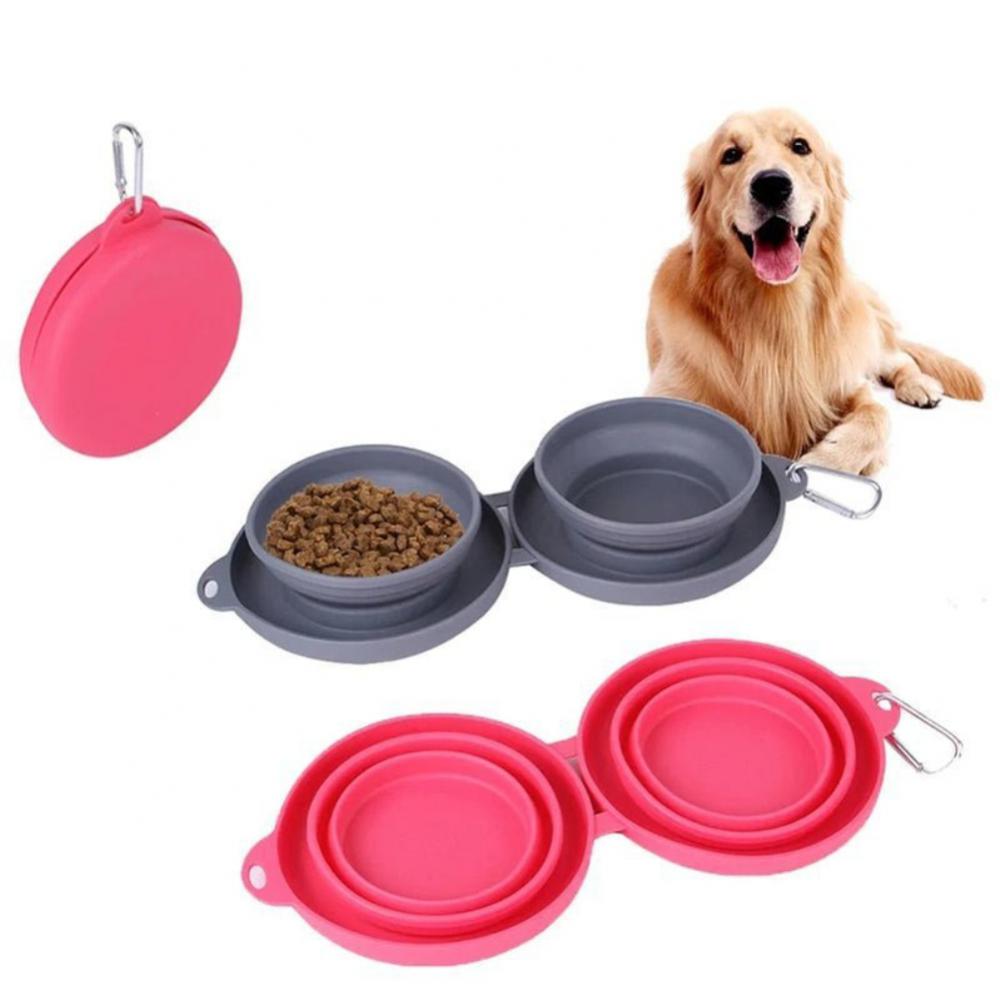 Rubber Foldable Double Bowl Pet Feeding Bowl Pets Supplies Dog Cat Bowls - Cozypaws.fitCat FurnitureCozypaws.fitCJGY150855501AZRed7f1ba5dec4a819bce77470ed141dce4a