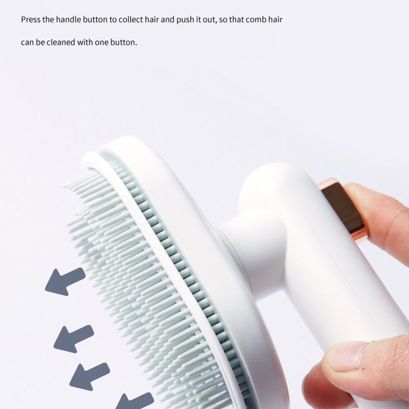 Pet Comb Cat Dog To Remove Floating Hair Pet Hair Brush Hair Removal Artifact Pet Grooming Brush Supplies Self Cleaning Comb Pet Products - Cozypaws.fitCat FurnitureCozyPawsCJGY176027002BYLight Bluee67c82561bac162269e3e90c5c48acb2