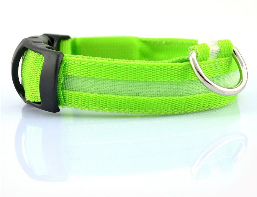 Nylon LED Pet Dog Luminous Collar Night Safety Flashing Glow in Dark Dog Cat Leash Adjustable Pet Supplies - Cozypaws.fitCat FurnitureCozypaws.fitCJJJCWGY00032-green-L-chargablegreenLchargabled35af8732b4659d440530b5ad22f6e48