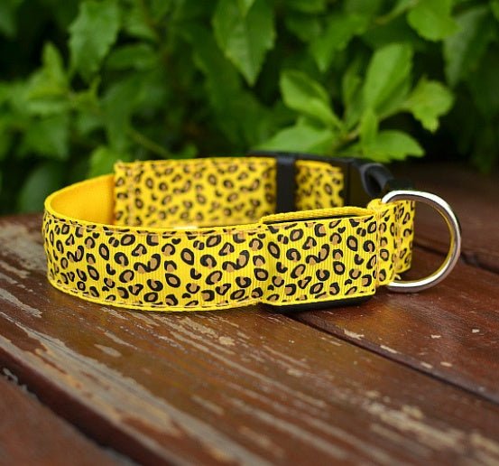 LED Dog Collar Safety Adjustable Nylon Leopard Pet Collar - Cozypaws.fitCat FurnitureCozypaws.fitCJJJCWGX00001-L-YellowLYellowa38e4b1a3acccc97665638ab5a0f44df