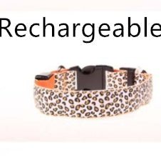 LED Dog Collar Safety Adjustable Nylon Leopard Pet Collar - Cozypaws.fitCat FurnitureCozypaws.fitCJJJCWGX00001-L-Orange RechargeableLOrange Rechargeable9ea4ded207e49f05f6a4b976adaf9165