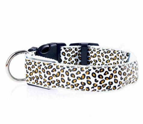 LED Dog Collar Safety Adjustable Nylon Leopard Pet Collar - Cozypaws.fitCat FurnitureCozypaws.fitCJJJCWGX00001-L-WhiteLWhitef0e45078e553be582a2199c1c92208b9