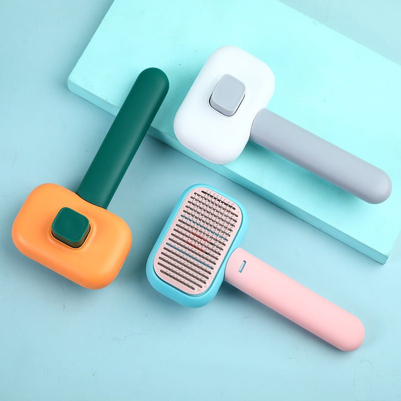 New Pet Cat Dog Hair Brush Hair Massage Comb Open-Knot Brush Grooming Cleaning Tool Stainless Steel Comb - Cozypaws.fitCat FurnitureCozypaws.fitCJGY173967403CXGreen1PCSb91ac3993bb4f912e596e7dff8586c3