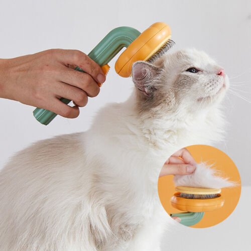 Pet Pumpkin Brush, Pet Grooming Self Cleaning Slicker Brush For Dogs Cats Puppy Rabbit, Cat Brush Grooming Gently Removes Loose Undercoat, Mats Tangled Hair Slicker Brush - Cozypaws.fitCat FurnitureCozyPawsCJMY1547493-PumpkinPumpkin880b163119bb2dc5afc53498580b8321