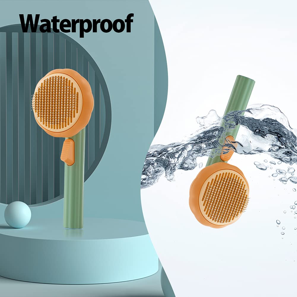 Pet Pumpkin Brush, Pet Grooming Self Cleaning Slicker Brush For Dogs Cats Puppy Rabbit, Cat Brush Grooming Gently Removes Loose Undercoat, Mats Tangled Hair Slicker Brush - Cozypaws.fitCat FurnitureCozyPawsCJMY1547493-PumpkinPumpkin23a7952008aa573018309e6bd3e23a9
