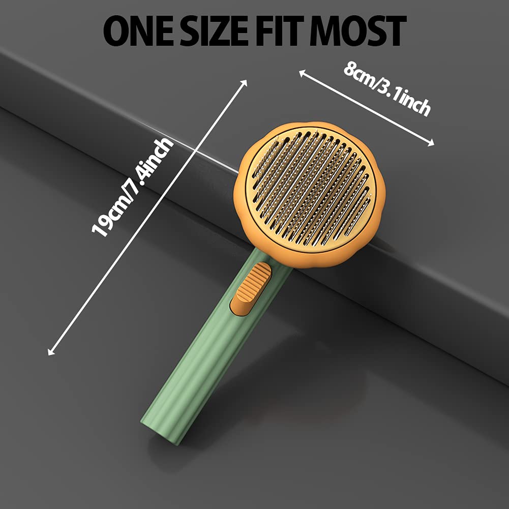 Pet Pumpkin Brush, Pet Grooming Self Cleaning Slicker Brush For Dogs Cats Puppy Rabbit, Cat Brush Grooming Gently Removes Loose Undercoat, Mats Tangled Hair Slicker Brush - Cozypaws.fitCat FurnitureCozyPawsCJMY1547493-PumpkinPumpkinc13d1c297191ca2d3d1d1e5c90cc3bb1