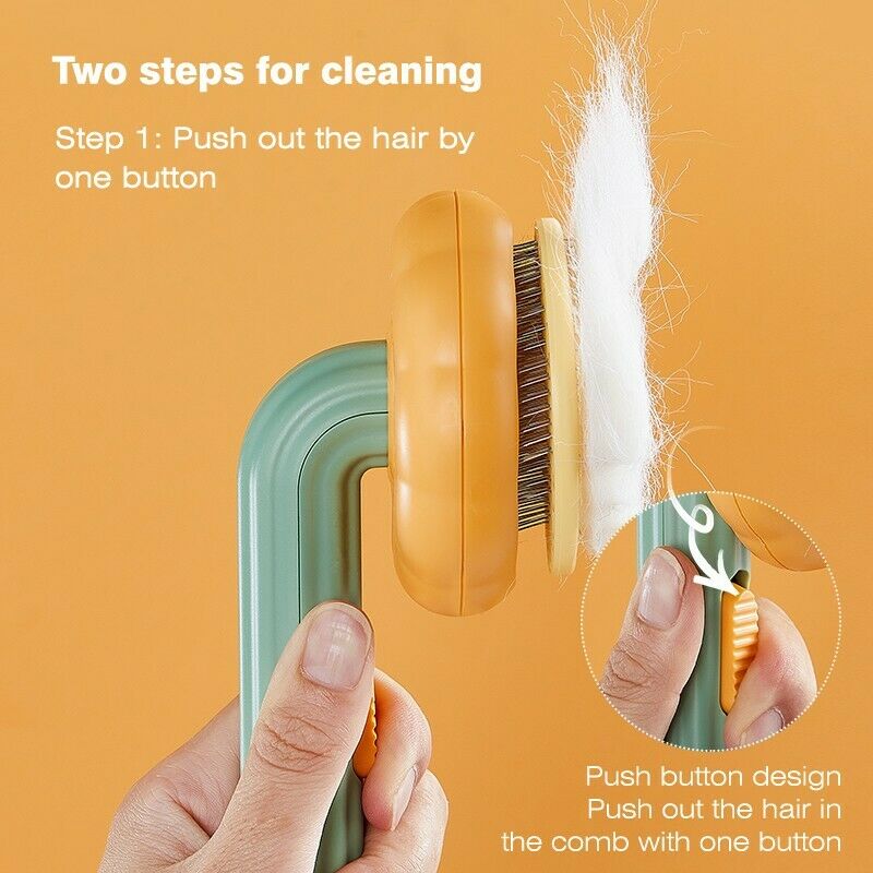 Pet Pumpkin Brush, Pet Grooming Self Cleaning Slicker Brush For Dogs Cats Puppy Rabbit, Cat Brush Grooming Gently Removes Loose Undercoat, Mats Tangled Hair Slicker Brush - Cozypaws.fitCat FurnitureCozyPawsCJMY1547493-PumpkinPumpkinf401c66373be4da8a62db99f3ab9b51d