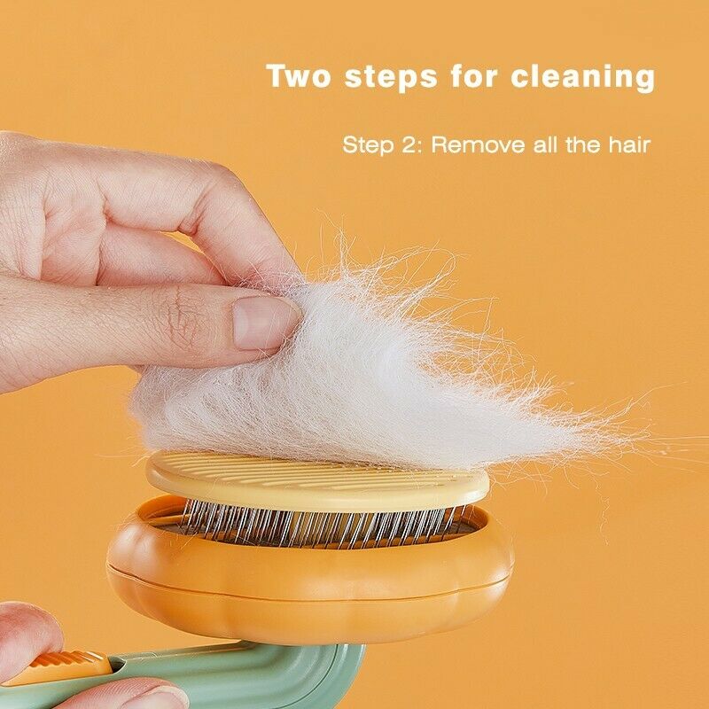 Pet Pumpkin Brush, Pet Grooming Self Cleaning Slicker Brush For Dogs Cats Puppy Rabbit, Cat Brush Grooming Gently Removes Loose Undercoat, Mats Tangled Hair Slicker Brush - Cozypaws.fitCat FurnitureCozyPawsCJMY1547493-PumpkinPumpkin26944182001ff97ccf482cb4639b94eb