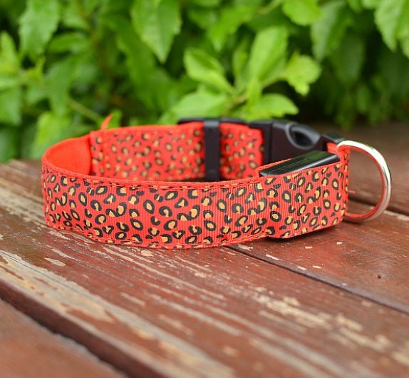 LED Dog Collar Safety Adjustable Nylon Leopard Pet Collar - Cozypaws.fitCat FurnitureCozypaws.fitCJJJCWGX00001-L-RedLRedb568cb6886439bf87ef57b9d6871b1fe