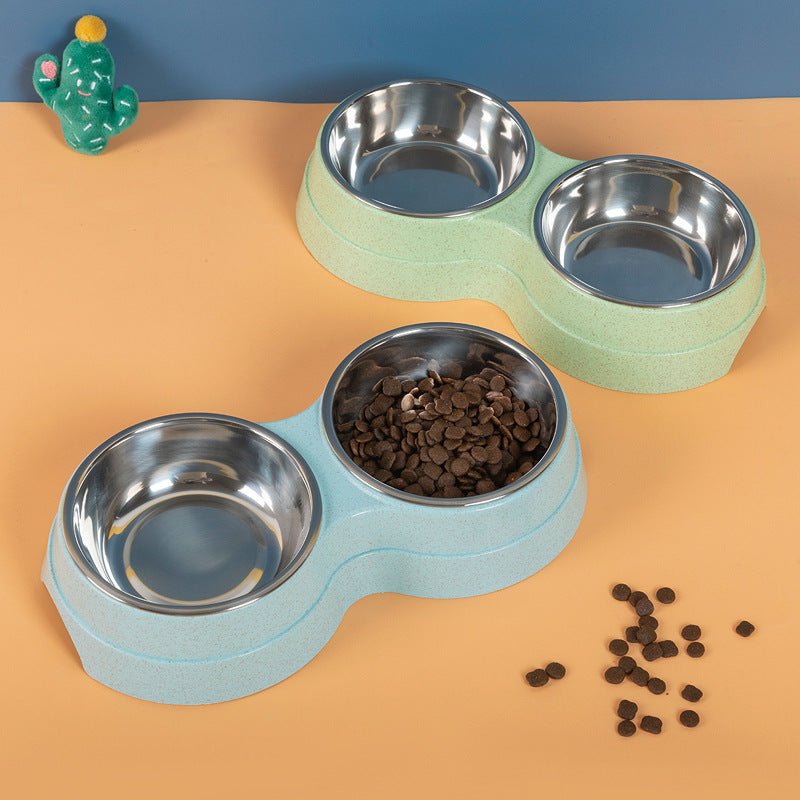 Double Pet Bowls Dog Food Water Feeder Stainless Steel Pet Drinking Dish Feeder Cat Puppy Feeding Supplies Small Dog Accessories - Cozypaws.fitCat FurnitureCozypaws.fitCJJJCWGY04463-GreenGreen5a12eed4d0711411b6e0470a83176004