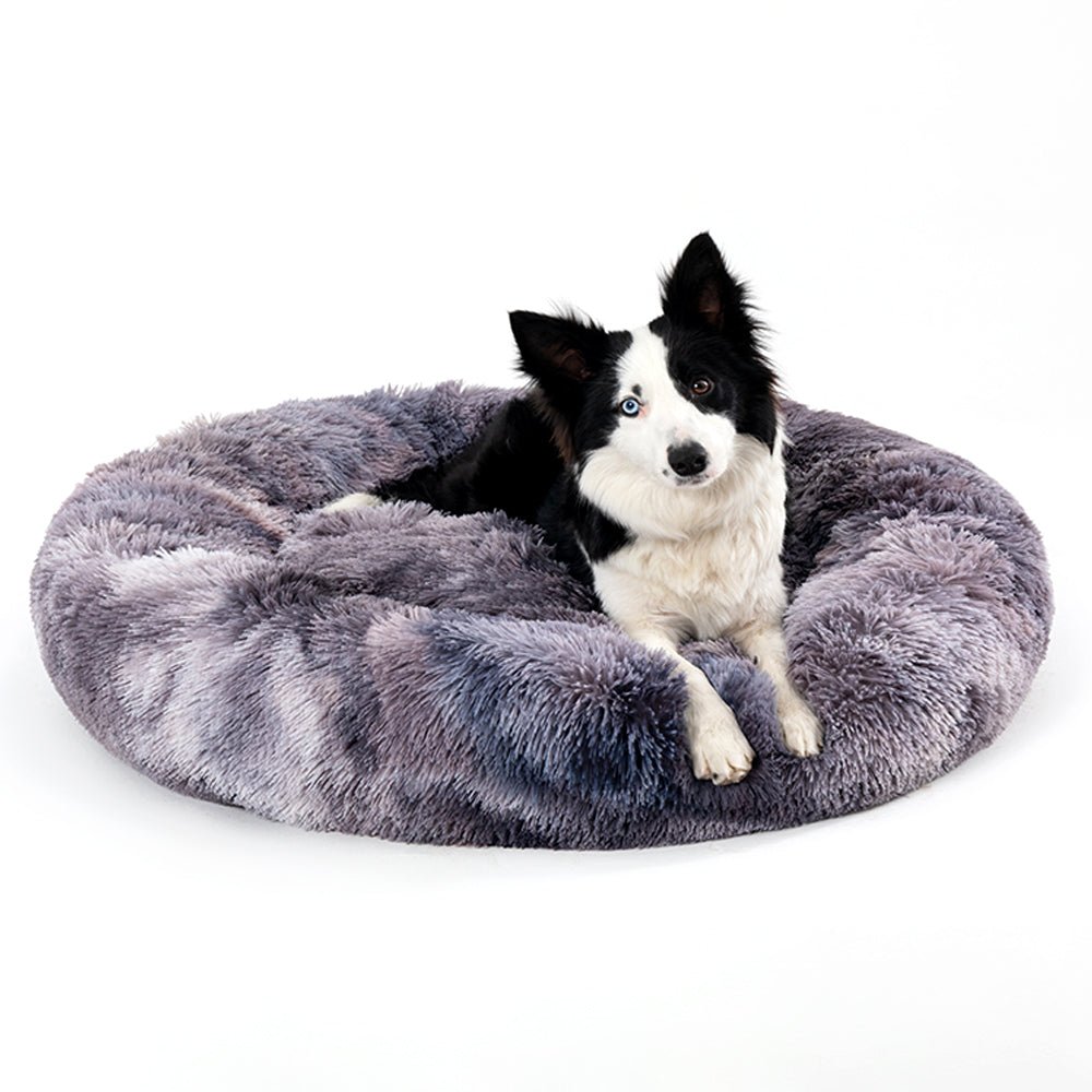 Fluffy Donut Dog Bed Warm Soft Long Plush Pet Cushion Dog House Cat Bed Washable Pet Sofa Mat Calming Samll Large Dog Beds - Cozypaws.fitCat FurnitureCozypaws.fitCJGY1616904-L-Black without zipperLBlack without zippera1e0c0b3c11cb3e2d9bfb0f456ace293