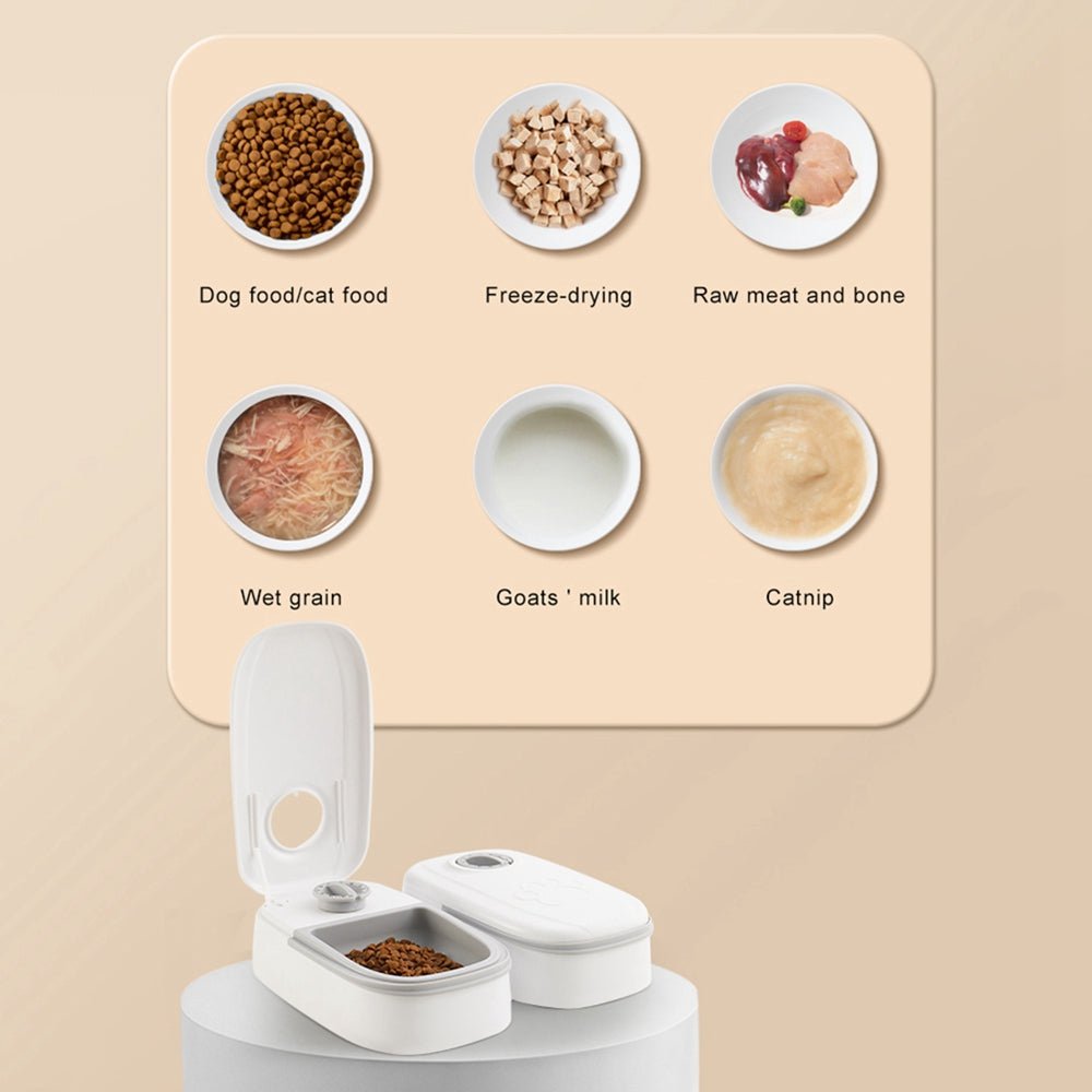 Automatic Pet Feeder Smart Food Dispenser For Cats Dogs Timer Stainless Steel Bowl Auto Dog Cat Pet Feeding Pets Supplies - Cozypaws.fitCat FurnitureCozyPawsCJMY163699604DWPinkDouble meal27f96c34ca2e623dff5727cb51c5a904