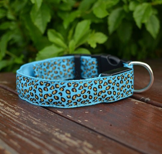 LED Dog Collar Safety Adjustable Nylon Leopard Pet Collar - Cozypaws.fitCat FurnitureCozypaws.fitCJJJCWGX00001-L-BlueLBlue4bee570e4fb0f21f934382a51bb9dfd6
