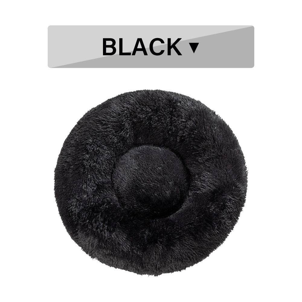 Fluffy Donut Dog Bed Warm Soft Long Plush Pet Cushion Dog House Cat Bed Washable Pet Sofa Mat Calming Samll Large Dog Beds - Cozypaws.fitCat FurnitureCozypaws.fitCJGY1616904-L-Black without zipperLBlack without zipper90793c2953e01cd329f0294359fe1bd1