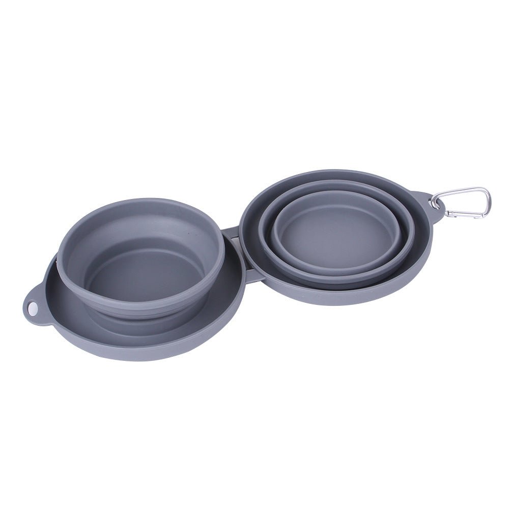 Rubber Foldable Double Bowl Pet Feeding Bowl Pets Supplies Dog Cat Bowls - Cozypaws.fitCat FurnitureCozypaws.fitCJGY150855502BYGreyce4566a09602fcb88803dcd368cc19cd