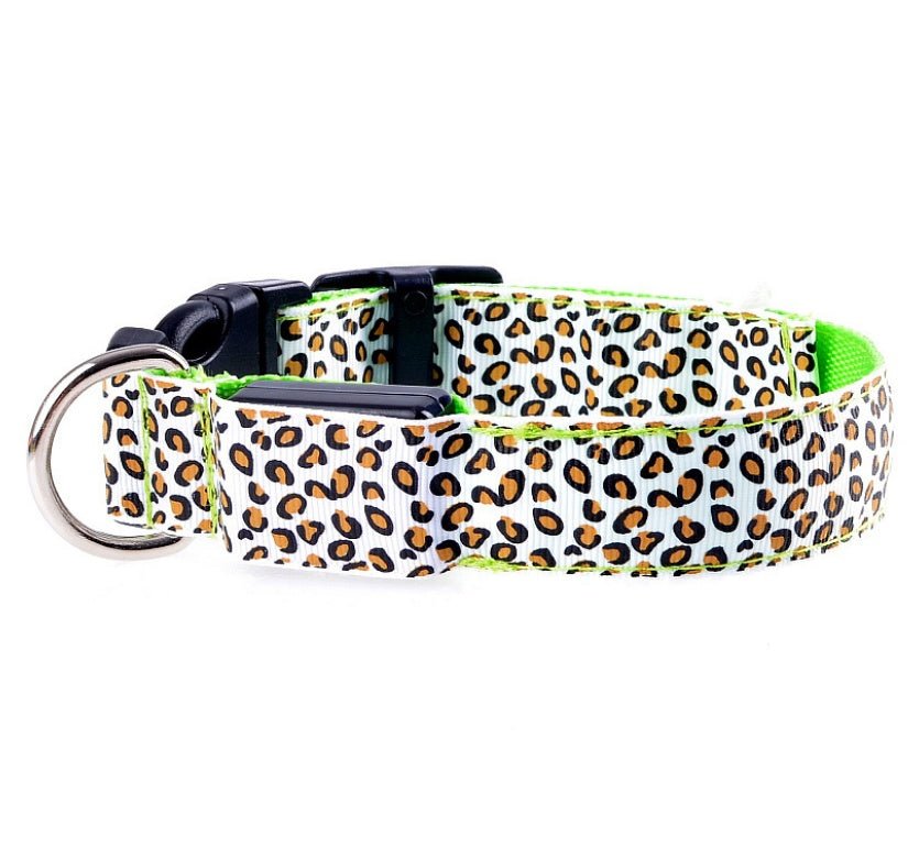 LED Dog Collar Safety Adjustable Nylon Leopard Pet Collar - Cozypaws.fitCat FurnitureCozypaws.fitCJJJCWGX00001-L-GreenLGreen9054eb81e38749f09dea126032245681