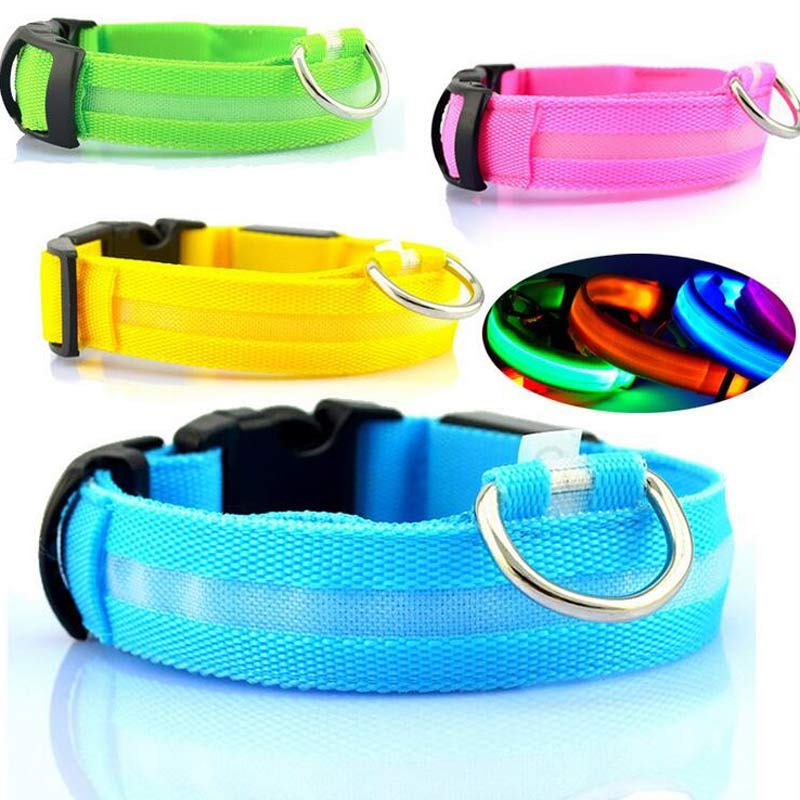 Nylon LED Pet Dog Luminous Collar Night Safety Flashing Glow in Dark Dog Cat Leash Adjustable Pet Supplies - Cozypaws.fitCat FurnitureCozypaws.fitCJJJCWGY00032-Seven colors-L-BatterySeven colorsLBattery14546cd49e07ae0da750bf4c237004b1