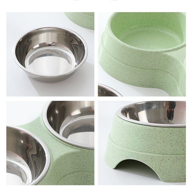 Double Pet Bowls Dog Food Water Feeder Stainless Steel Pet Drinking Dish Feeder Cat Puppy Feeding Supplies Small Dog Accessories - Cozypaws.fitCat FurnitureCozypaws.fitCJJJCWGY04463-GreenGreena7c22c8143dc70836e9df1e752968fd6