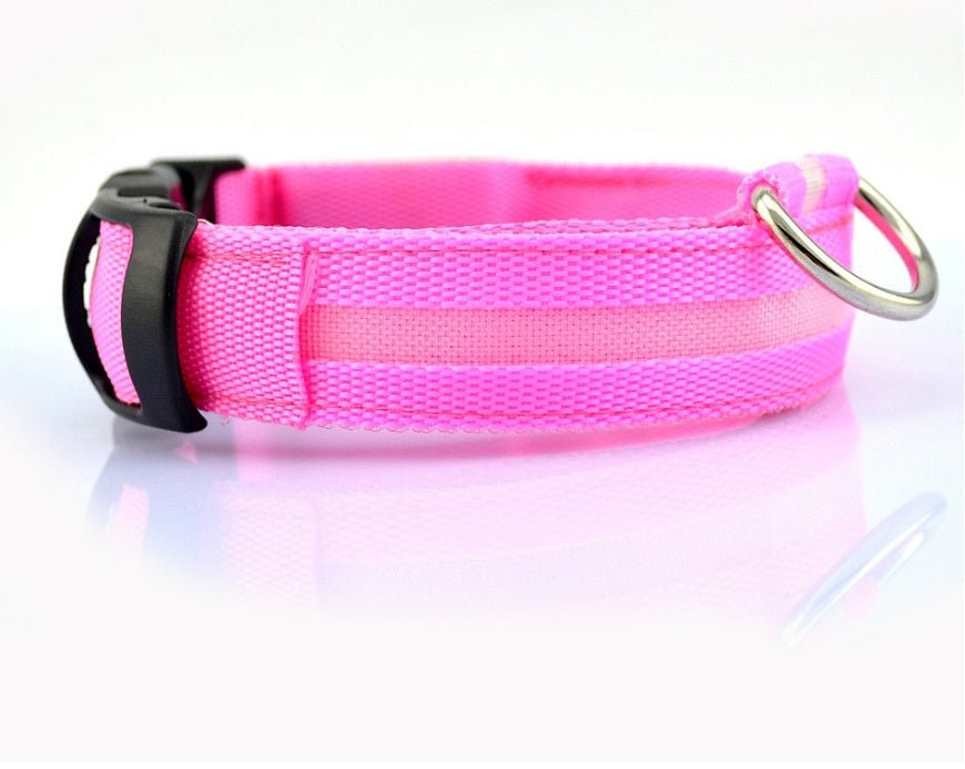 Nylon LED Pet Dog Luminous Collar Night Safety Flashing Glow in Dark Dog Cat Leash Adjustable Pet Supplies - Cozypaws.fitCat FurnitureCozypaws.fitCJJJCWGY00032-pink-L-chargablepinkLchargablef606e58af8d5a948d5bf159addc97964