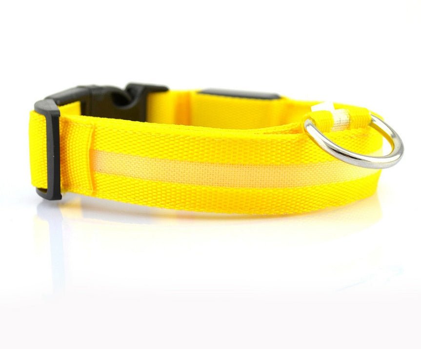 Nylon LED Pet Dog Luminous Collar Night Safety Flashing Glow in Dark Dog Cat Leash Adjustable Pet Supplies - Cozypaws.fitCat FurnitureCozypaws.fitCJJJCWGY00032-yellow-L-chargableyellowLchargable75df47be3ce6e4a1058a3d811a117501