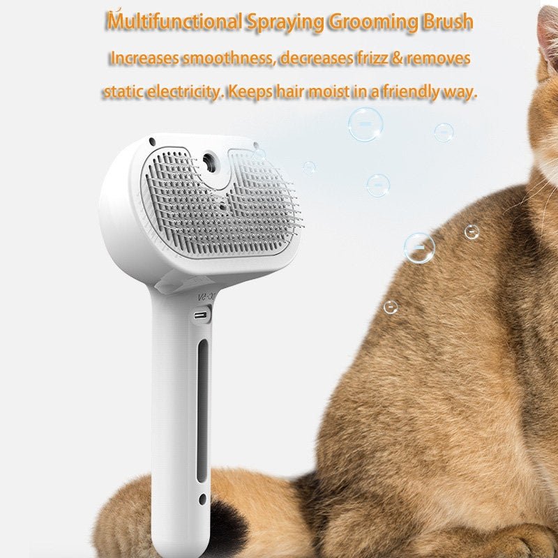 Pet Comb Self Cleaning Pets Hair Remover Brush For Dogs Grooming Tools Dematting Comb Built-in Mist Humidifier Pet Products - Cozypaws.fitCat FurnitureCozypaws.fitCJMY171222914NMRK56USBBlackc62829cb19e1b4bcb9d858f301bc05ff