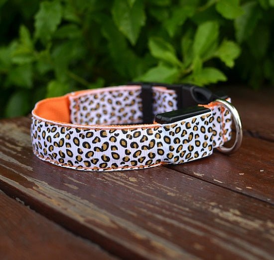 LED Dog Collar Safety Adjustable Nylon Leopard Pet Collar - Cozypaws.fitCat FurnitureCozypaws.fitCJJJCWGX00001-L-OrangeLOrange64b3ab8e8e9e69f1637aba5a33d76be6