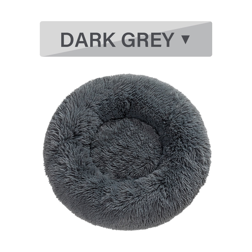 Fluffy Donut Dog Bed Warm Soft Long Plush Pet Cushion Dog House Cat Bed Washable Pet Sofa Mat Calming Samll Large Dog Beds - Cozypaws.fitCat FurnitureCozypaws.fitCJGY1616904-L-Dark Grey without zipperLDark Grey without zipper763270226389b50af97b632f1cbc5571