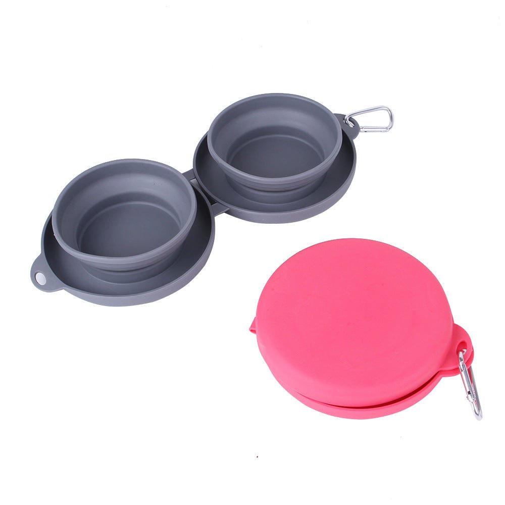 Rubber Foldable Double Bowl Pet Feeding Bowl Pets Supplies Dog Cat Bowls - Cozypaws.fitCat FurnitureCozypaws.fitCJGY150855501AZRed6c55eaf5d5b4acd34afc519e2aa3e5f4