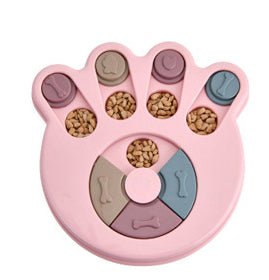 Dog Puzzle Toys Increase IQ Interactive Slow Dispensing Feeding Dog Training Games Feeder For Small Medium Dog Pet Training Toy - Cozypaws.fitCat FurnitureCozypaws.fitCJJJCWGY01607-Pink-FootprintPinkFootprint211f298092ddcc0ef37afe9fc7d555f3