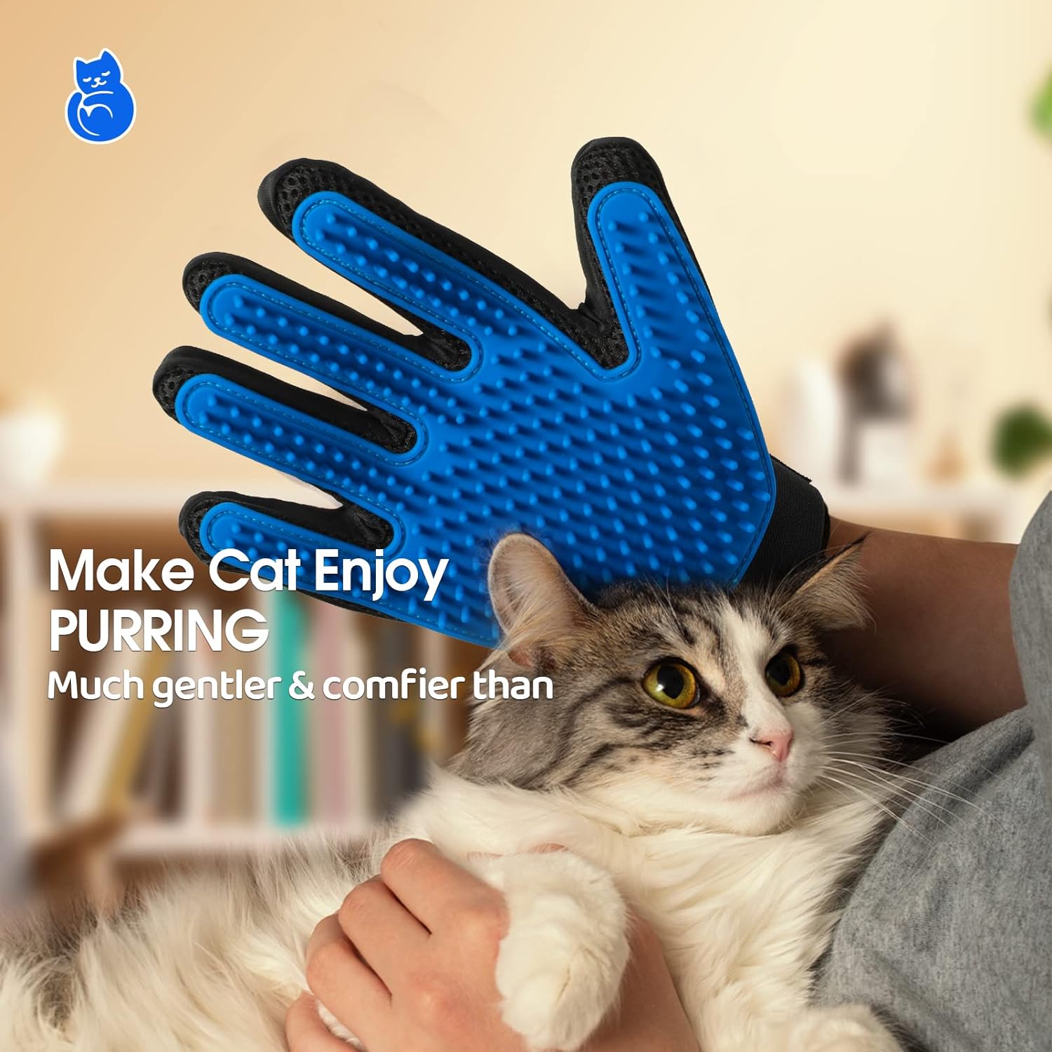 Upgrade Pet Grooming Gloves Cat Brushes For Gentle Shedding Efficient Pets Hair Remover Mittens Dog Washing Gloves For Long And Short Hair Dogs Cats Horse - Cozypaws.fitCat FurnitureCozypaws.fitCJMY208674801AZBlue879dadad157e7d4c106d54658e34f4ac