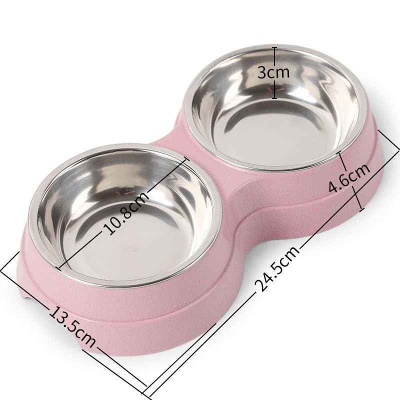 Double Pet Bowls Dog Food Water Feeder Stainless Steel Pet Drinking Dish Feeder Cat Puppy Feeding Supplies Small Dog Accessories - Cozypaws.fitCat FurnitureCozypaws.fitCJJJCWGY04463-PinkPinkf893f38b06d04ef2f23af6bb12e7b58c