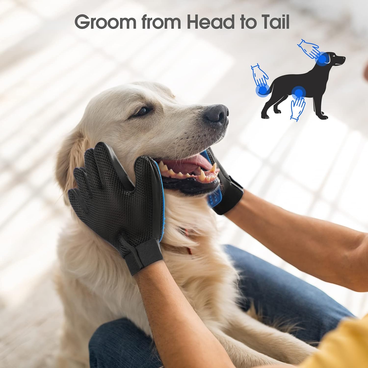 Upgrade Pet Grooming Gloves Cat Brushes For Gentle Shedding Efficient Pets Hair Remover Mittens Dog Washing Gloves For Long And Short Hair Dogs Cats Horse - Cozypaws.fitCat FurnitureCozypaws.fitCJMY208674801AZBlueac4363414a03c53a4db91f316b65ea19
