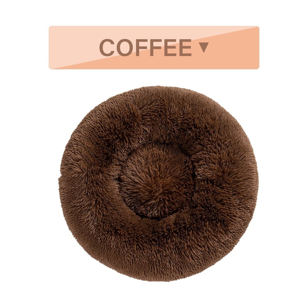 Fluffy Donut Dog Bed Warm Soft Long Plush Pet Cushion Dog House Cat Bed Washable Pet Sofa Mat Calming Samll Large Dog Beds - Cozypaws.fitCat FurnitureCozypaws.fitCJGY1616904-L-Coffee without zipperLCoffee without zipperec87e8aa9550734f72e02040d49440d3