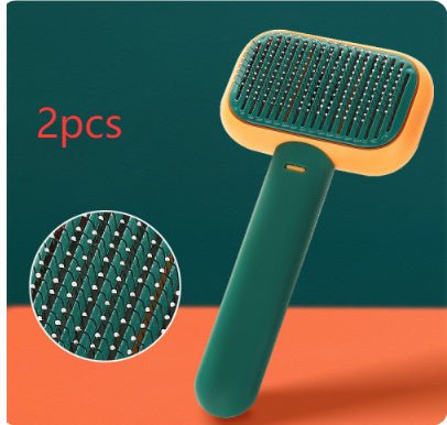 New Pet Cat Dog Hair Brush Hair Massage Comb Open-Knot Brush Grooming Cleaning Tool Stainless Steel Comb - Cozypaws.fitCat FurnitureCozypaws.fitCJGY173967404DWGreen2PCSe046fe52b3712f0b0466a3fe754d3294