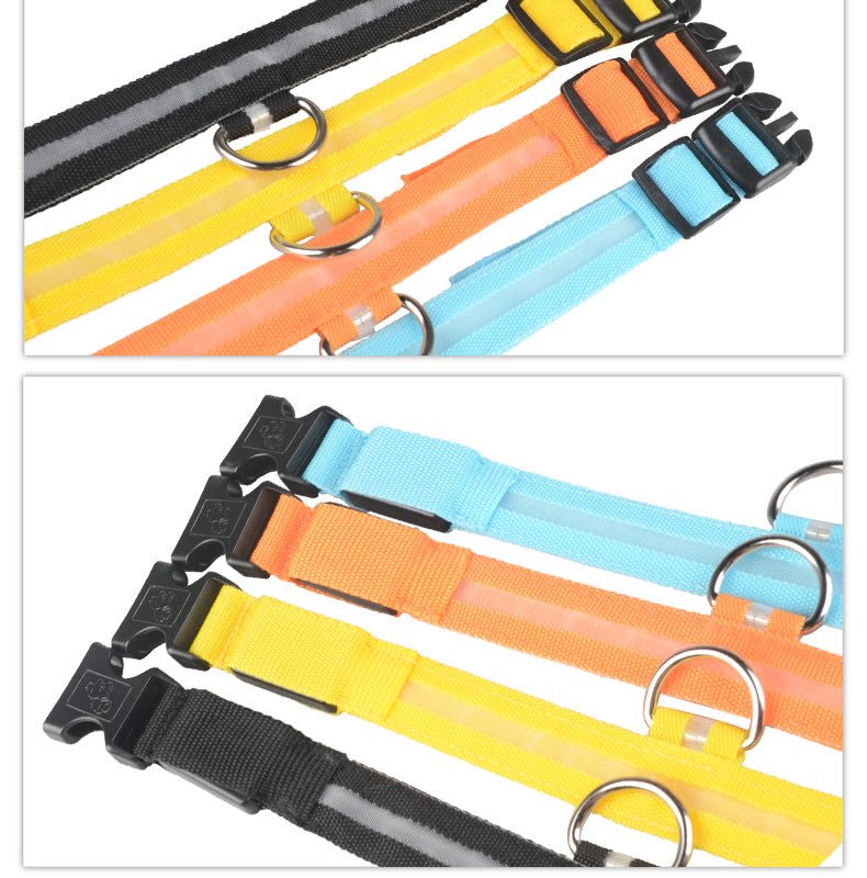Nylon LED Pet Dog Luminous Collar Night Safety Flashing Glow in Dark Dog Cat Leash Adjustable Pet Supplies - Cozypaws.fitCat FurnitureCozypaws.fitCJJJCWGY00032-Seven colors-L-BatterySeven colorsLBatteryfc206f6793621191563f7e7e0c1f1bb8