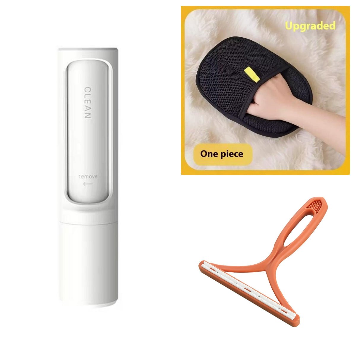2-1 Reusable Pet Hair Remover Brush Lint Roller Portable Effective Self Cleaning Tool for Cat Dog Fur Hair Dust Removal Brush - Cozypaws.fitCat FurnitureCozypaws.fitCJGY103503909IRWhite Setfc7d644dba957d37f281e8afe563cbfb