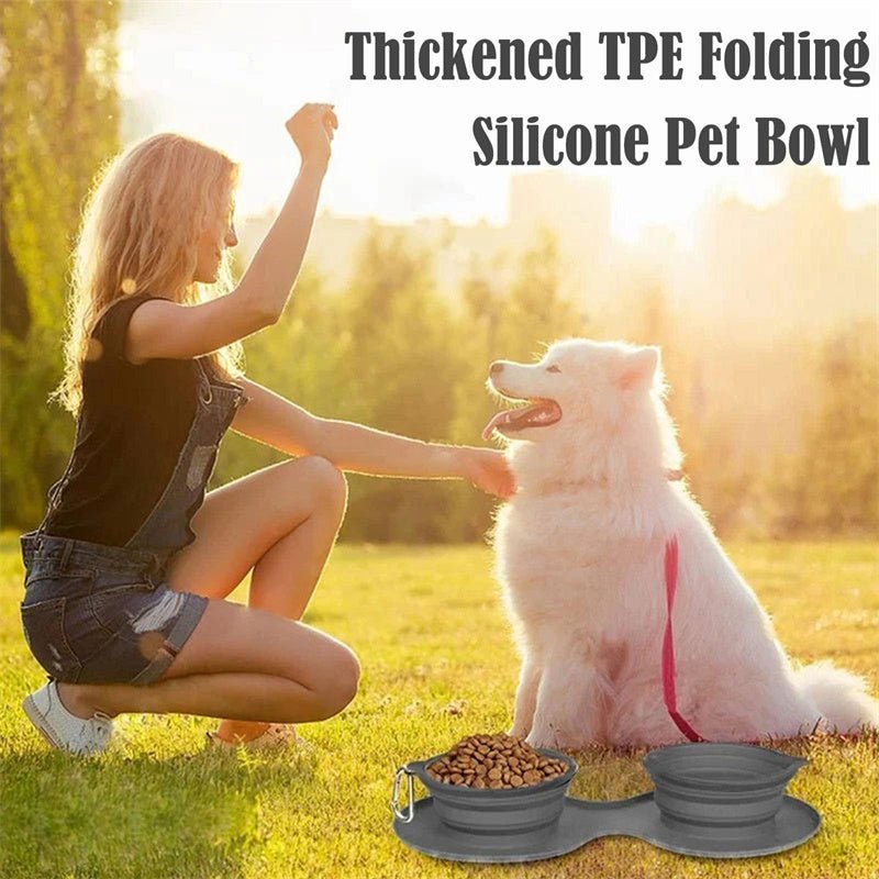 Rubber Foldable Double Bowl Pet Feeding Bowl Pets Supplies Dog Cat Bowls - Cozypaws.fitCat FurnitureCozypaws.fitCJGY150855501AZRed1a7a17223376630c34542ff4c6136e13