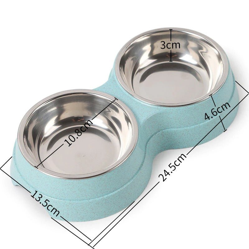 Double Pet Bowls Dog Food Water Feeder Stainless Steel Pet Drinking Dish Feeder Cat Puppy Feeding Supplies Small Dog Accessories - Cozypaws.fitCat FurnitureCozypaws.fitCJJJCWGY04463-BlueBlue9557794c2a38862f3dc5bc9b966c09f8