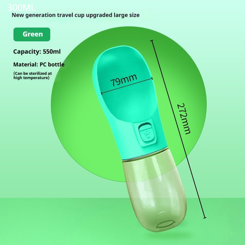 Pet Dog Water Bottle Feeder Bowl Portable Water Food Bottle Pets Outdoor Travel Drinking Dog Bowls Water Bowl For Dogs - Cozypaws.fitCat FurnitureCozypaws.fitCJHS162047434HSGreen 300mlSolid color49e4032e9823f48610571883cff7c922