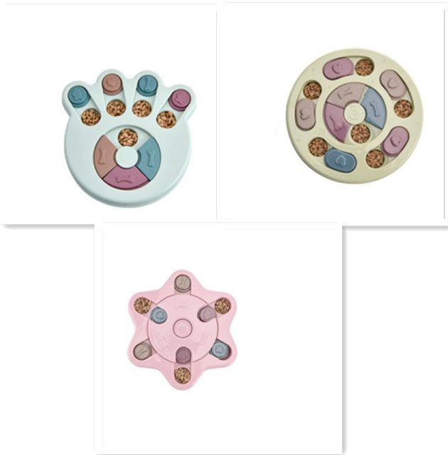 Dog Puzzle Toys Increase IQ Interactive Slow Dispensing Feeding Dog Training Games Feeder For Small Medium Dog Pet Training Toy - Cozypaws.fitCat FurnitureCozypaws.fitCJJJCWGY01607-Blue Green Pink-SetBlue Green PinkSetf87f8904612a3355626bb278fb762dc0