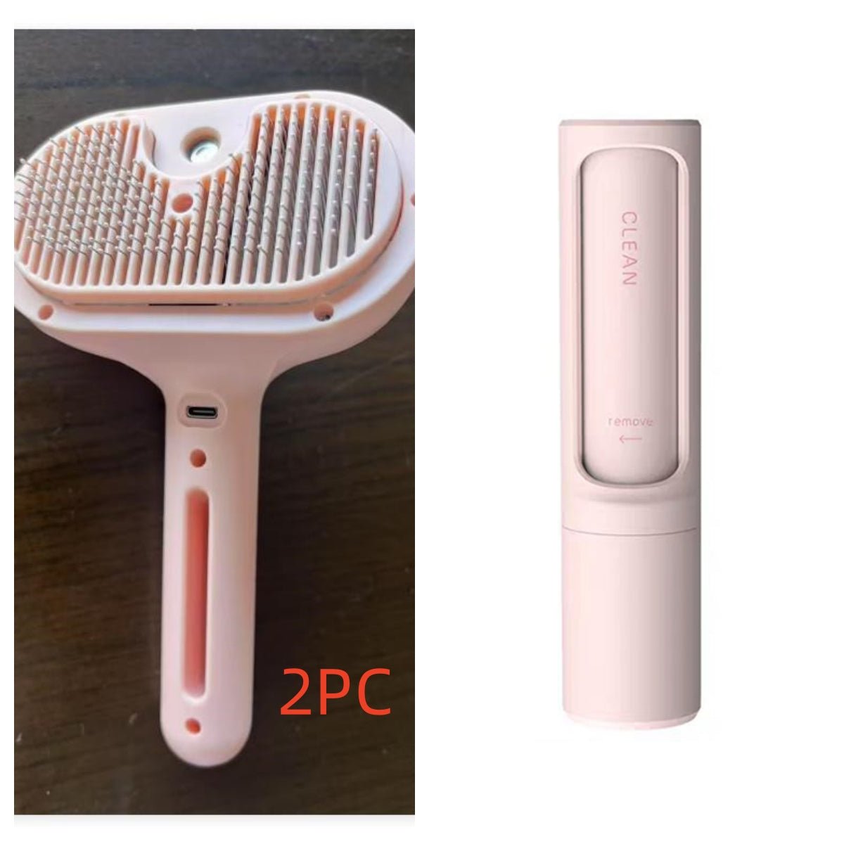 Pet Comb Self Cleaning Pets Hair Remover Brush For Dogs Grooming Tools Dematting Comb Built-in Mist Humidifier Pet Products - Cozypaws.fitCat FurnitureCozypaws.fitCJMY171222909IRRK56USBPink set28b245fc9d0087b73267f65d705a7d3a7