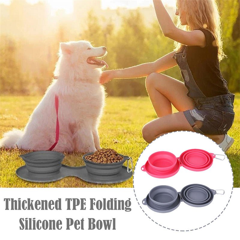 Rubber Foldable Double Bowl Pet Feeding Bowl Pets Supplies Dog Cat Bowls - Cozypaws.fitCat FurnitureCozypaws.fitCJGY150855501AZRed69186c1cf92b1fc61986ac5b51c3283c
